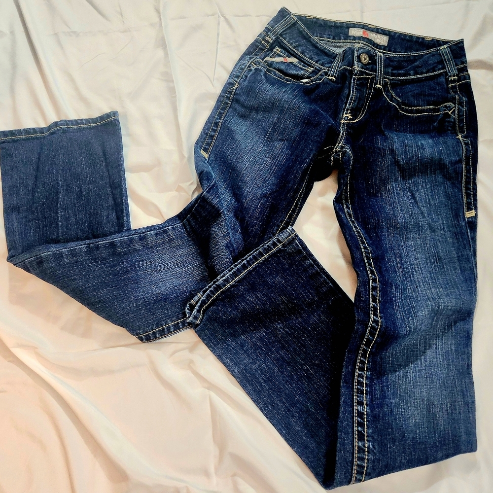 ARIAT STRETCH BOOT CUT JEANS, 26 LONG